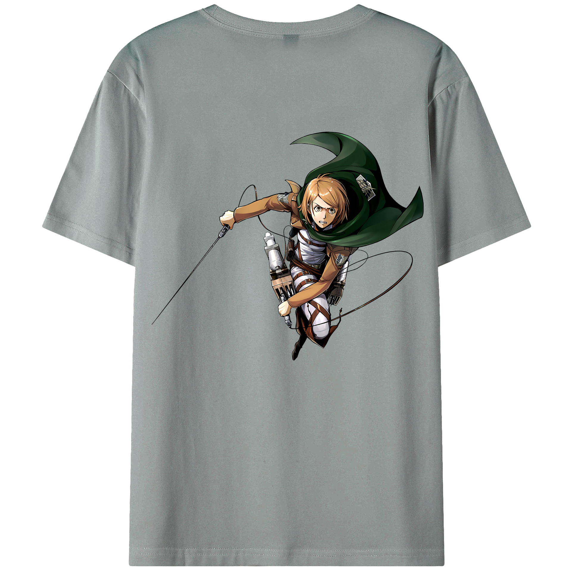 （画像用） 進撃の巨人 ペトラ·ラル Attack on Titan Petra Rall 綿100％ メンズ半袖Tシャツ（バックプリント） 通気性